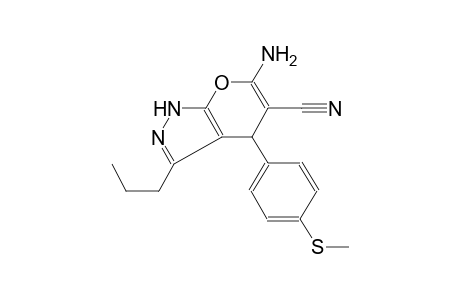 6-amino-4-[4-(methylsulfanyl)phenyl]-3-propyl-1,4-dihydropyrano[2,3-c]pyrazole-5-carbonitrile