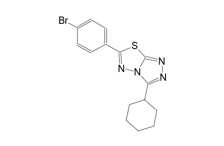 6-(4-bromophenyl)-3-cyclohexyl[1,2,4]triazolo[3,4-b][1,3,4]thiadiazole