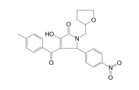 3-Hydroxy-4-(4-methyl-benzoyl)-5-(4-nitro-phenyl)-1-(tetrahydro-furan-2-ylmethyl)-1,5-dihydro-pyrrol-2-one