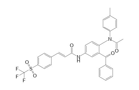 N-{3'-Benzoyl-4'-[(p-methylphenyl)acetylamino]phenyl}-4-[(trifluoromethyl)sulfonyl]cinnamoyl Amide