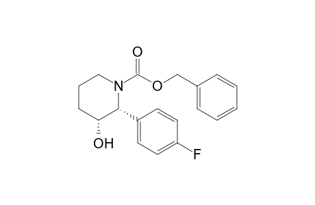 (2R,3R)-2-(4-fluorophenyl)-3-hydroxy-1-piperidinecarboxylic acid (phenylmethyl) ester