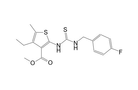 methyl 4-ethyl-2-({[(4-fluorobenzyl)amino]carbothioyl}amino)-5-methyl-3-thiophenecarboxylate