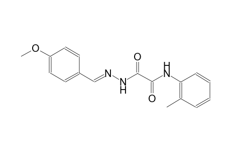 2-[(2E)-2-(4-methoxybenzylidene)hydrazino]-N-(2-methylphenyl)-2-oxoacetamide