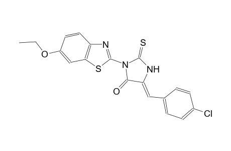(5Z)-5-(4-chlorobenzylidene)-3-(6-ethoxy-1,3-benzothiazol-2-yl)-2-thioxo-4-imidazolidinone