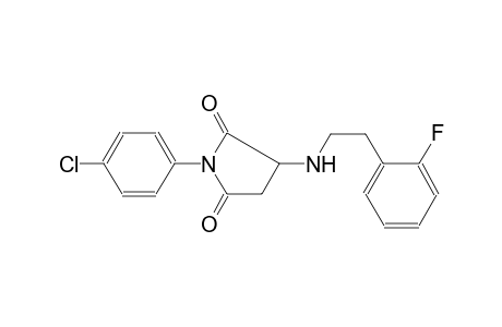 1-(4-chlorophenyl)-3-{[2-(2-fluorophenyl)ethyl]amino}-2,5-pyrrolidinedione