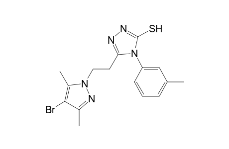 3-[2-(4-bromanyl-3,5-dimethyl-pyrazol-1-yl)ethyl]-4-(3-methylphenyl)-1H-1,2,4-triazole-5-thione