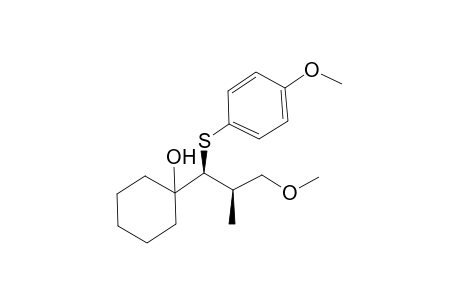 1-[(1S,2R)-3-methoxy-1-(4-methoxyphenyl)sulfanyl-2-methyl-propyl]cyclohexan-1-ol