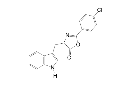 2-(p-CHLOROPHENYL)-4-(INDOL-3-YLMETHYL)-2-OXAZOLIN-5-ONE