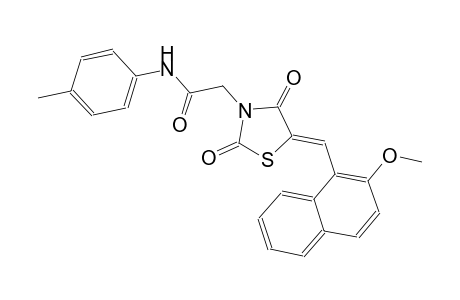 2-{(5Z)-5-[(2-methoxy-1-naphthyl)methylene]-2,4-dioxo-1,3-thiazolidin-3-yl}-N-(4-methylphenyl)acetamide