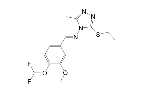 N-{(E)-[4-(difluoromethoxy)-3-methoxyphenyl]methylidene}-3-(ethylsulfanyl)-5-methyl-4H-1,2,4-triazol-4-amine