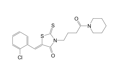 (5Z)-5-(2-chlorobenzylidene)-3-[4-oxo-4-(1-piperidinyl)butyl]-2-thioxo-1,3-thiazolidin-4-one