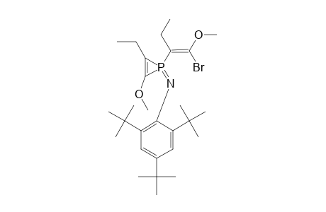 Z-1-(2,4,6-TRI-TERT.-BUTYLPHENYLAMINO)-1-(1-METHOXY-1-BROMOBUTEN-2-YL)-2-ETHYL-3-METHOXY-LAMBDA-(5)-PHOSPHIRENE