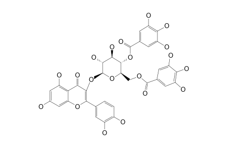 2-(3,4-DIHYDROXYPHENYL)-5,7-DIHYDROXY-4-OXO-4-H-CHROMEN-3-YL-4,6-BIS-O-BETA-D-(3,4,5-TRIHYDROXYBENZOYL)-GLUCOPYRANOSIDE