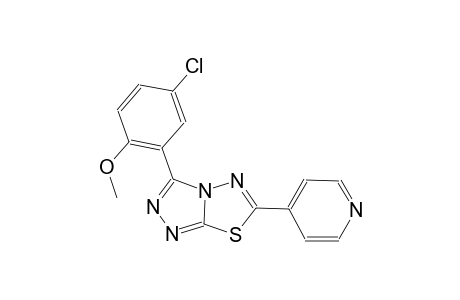 [1,2,4]triazolo[3,4-b][1,3,4]thiadiazole, 3-(5-chloro-2-methoxyphenyl)-6-(4-pyridinyl)-