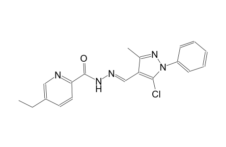N'-[(E)-(5-chloro-3-methyl-1-phenyl-1H-pyrazol-4-yl)methylidene]-5-ethyl-2-pyridinecarbohydrazide