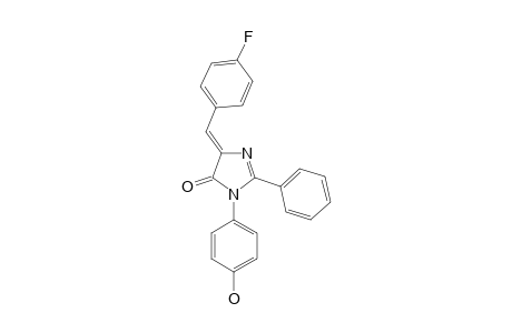 1-(PARA-HYDROXYPHENYL)-2-PHENYL-(4E)-(PARA-FLUOROPHENYLIDENE)-2-IMIDAZOLIN-5-ONE