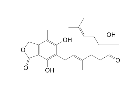 1(3H)-Isobenzofuranone, 5,7-dihydroxy-6-(7-hydroxy-3,7,11-trimethyl-6-oxo-2,10-dodecadienyl)- 4-methyl-, (E)-