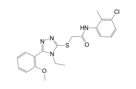 N-(3-chloro-2-methylphenyl)-2-{[4-ethyl-5-(2-methoxyphenyl)-4H-1,2,4-triazol-3-yl]sulfanyl}acetamide