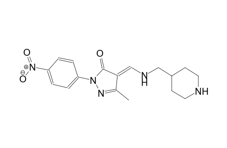 (4E)-5-methyl-2-(4-nitrophenyl)-4-{[(4-piperidinylmethyl)amino]methylene}-2,4-dihydro-3H-pyrazol-3-one