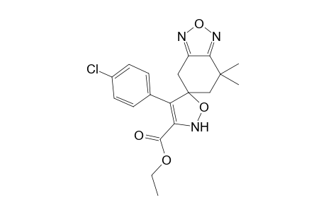 3-(4'-Chlorophenyl)-4-(ethoxycarbonyl)[3',3'-dimethyl-[1,2,5]-oxadiazolo)[c](tetrahydro)benzospiro[6.5]isoxazoline