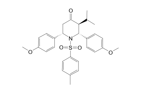 N-(4-METHYLPHENYL)-SULFONYL-T(3)-ISOPROPYL-R(2),C(6)-BIS-(PARA-METHOXYPHENYL)-PIPERIDIN-4-ONE