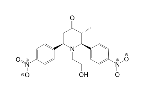 (2S,3R,6R)-1-(2-hydroxyethyl)-3-methyl-2,6-bis(4-nitrophenyl)piperidin-4-one