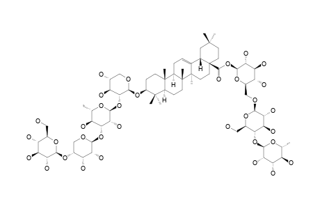 #4;CLEMATIUNICINOSIDE-D;3-O-BETA-D-GLUCOPYRANOSYL-(1->3)-ALPHA-D-RIBOPYRANOSYL-(1->3)-ALPHA-L-RHAMNOPYRANOSYL-(1->2)-BETA-D-XYLOPYRANOSYL-OLEAN-12-EN-28-OIC-AC