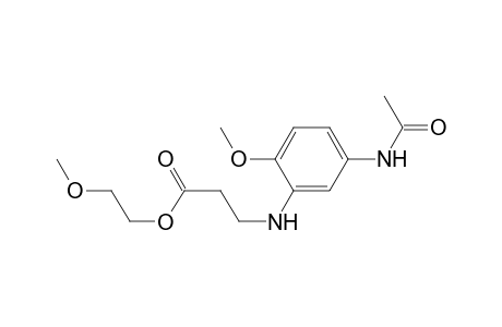 2-Methoxyethyl 3-(5-acetamido-2-methoxy-anilino)propanoate