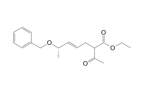 (E,6S)-2-acetyl-6-benzoxy-hept-4-enoic acid ethyl ester