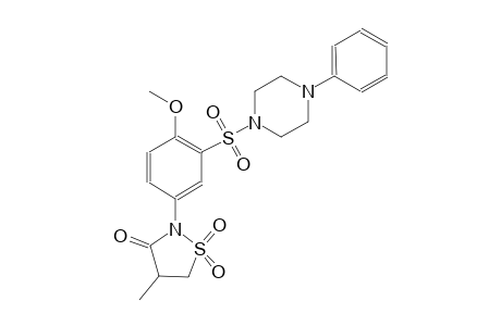 3-isothiazolidinone, 2-[4-methoxy-3-[(4-phenyl-1-piperazinyl)sulfonyl]phenyl]-4-methyl-, 1,1-dioxide