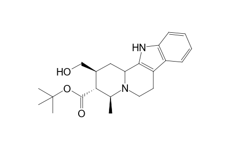 tert butyl ester of 2.beta.-hydroxymethyl-4.beta.-methyl-1,2,3,4,6,7,12,12b-octahydroindolo[2,3-a]quinolizin-3.alpha.-carboxylic acid