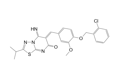 7H-[1,3,4]thiadiazolo[3,2-a]pyrimidin-7-one, 6-[[4-[(2-chlorophenyl)methoxy]-3-methoxyphenyl]methylene]-5,6-dihydro-5-imino-2-(1-