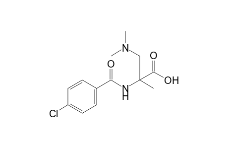N-(p-chlorobenzoyl)-2-[(dimethylamino)methyl]alanine, methyl ester