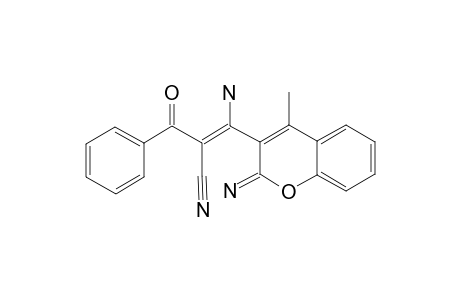 3-AMINO-2-BENZOYL-3-(2-IMINO-4-METHYL-2H-1-BENZOPYRAN-3-YL)-PROP-2-ENE-NITRILE