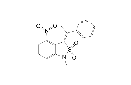 1H-1-Methyl-3-(1-phenylethylene)-4-nitro-2,2-dioxobenzoc]isothiazole