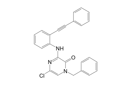 1-Benzyl-5-chloro-3-[2-(2-phenylethynyl)anilino]pyrazin-2-one