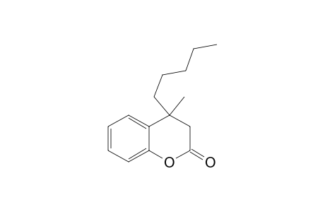 2H-1-Benzopyran-2-one, 3,4-dihydro-4-methyl-4-pentyl-