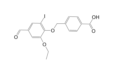 4-[(2-ethoxy-4-formyl-6-iodophenoxy)methyl]benzoic acid