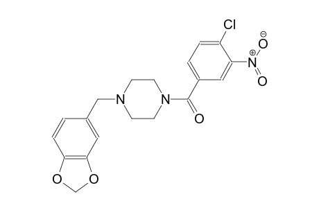 1-(1,3-benzodioxol-5-ylmethyl)-4-(4-chloro-3-nitrobenzoyl)piperazine