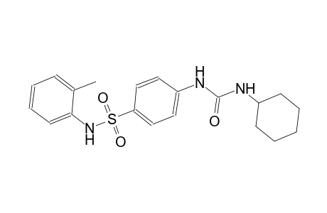4-{[(cyclohexylamino)carbonyl]amino}-N-(2-methylphenyl)benzenesulfonamide