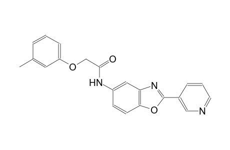 2-(3-methylphenoxy)-N-[2-(3-pyridinyl)-1,3-benzoxazol-5-yl]acetamide