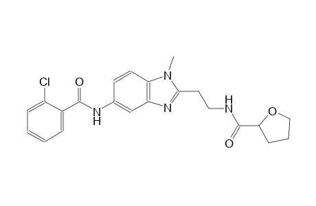2-furancarboxamide, N-[2-[5-[(2-chlorobenzoyl)amino]-1-methyl-1H-benzimidazol-2-yl]ethyl]tetrahydro-