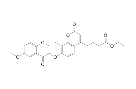 4-[3'-(Ethoxycarbonyl)propyl]-7-[(2",5"-dimethoxybenzoyl)methoxy]-8-methylcoumarin