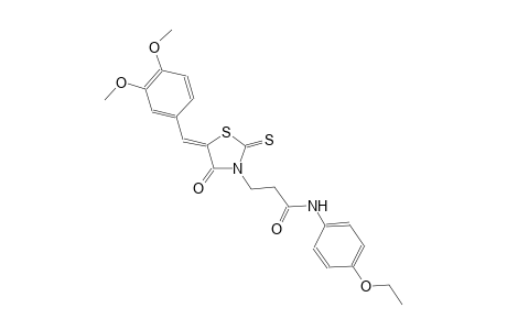 3-thiazolidinepropanamide, 5-[(3,4-dimethoxyphenyl)methylene]-N-(4-ethoxyphenyl)-4-oxo-2-thioxo-, (5Z)-