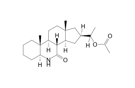 (20R)-6-Aza-7-oxo-5.alpha.-pregnan-20-yl acetate
