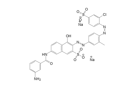 2-Naphthalenesulfonic acid, 7-[(3-aminobenzoyl)amino]-3-[[4-[(2-chloro-4-sulfophenyl)azo]-3-methylphenyl]azo]-4-hydroxy-, disodium salt