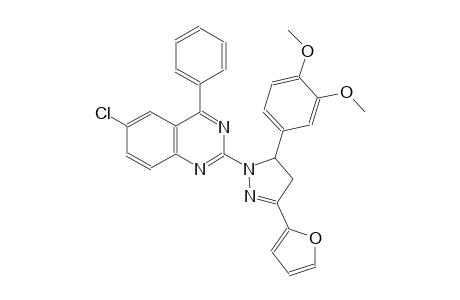 6-chloro-2-[5-(3,4-dimethoxyphenyl)-3-(2-furyl)-4,5-dihydro-1H-pyrazol-1-yl]-4-phenylquinazoline