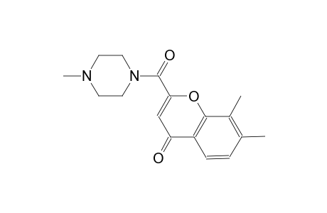 4H-1-benzopyran-4-one, 7,8-dimethyl-2-[(4-methyl-1-piperazinyl)carbonyl]-