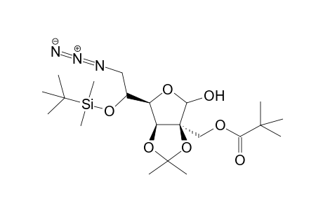 6-Azido-5-O-(tert-butyldimethyl)silyl-6-deoxy-2,3-O-isopropylidene-2-C-pivaloyloxymethyl-D-mannofuranose