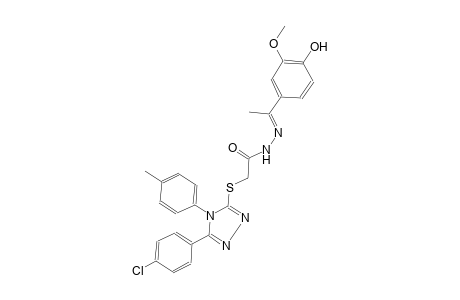 acetic acid, [[5-(4-chlorophenyl)-4-(4-methylphenyl)-4H-1,2,4-triazol-3-yl]thio]-, 2-[(E)-1-(4-hydroxy-3-methoxyphenyl)ethylidene]hydrazide